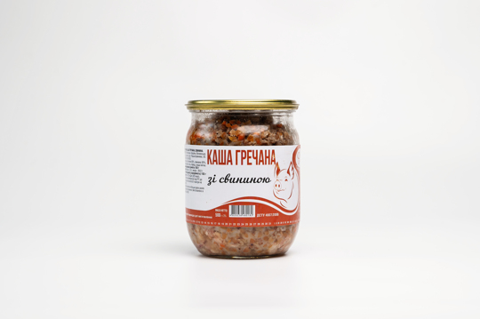 Каша Гречана зі свининою скло